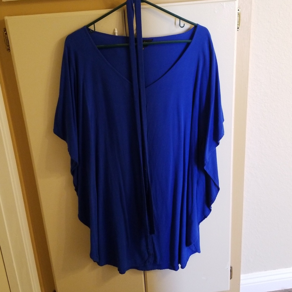 Blue shirt dress
